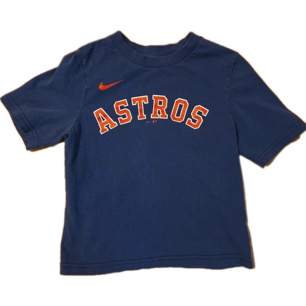 Nike MLB HOUSTON ASTROS JOSE‎ ALTUVE NAVY BLUE JERSEY T-SHIRT SIZE SMALL 4T